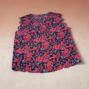 Floral Sleeveless Blouse - Womens (2XL) SHEIN